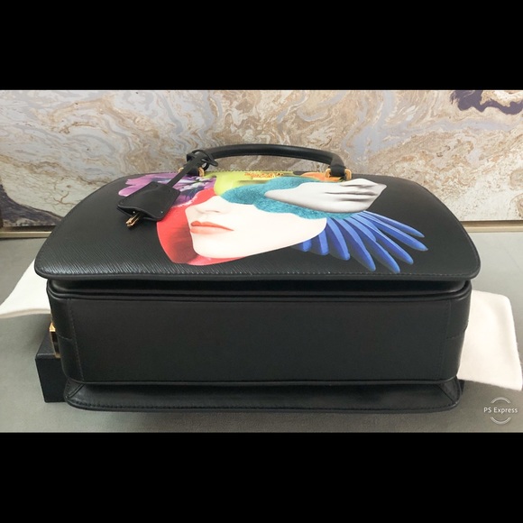 New Prada Saffiano Graphic Print Collage Tote Bag - Picture 5 of 8